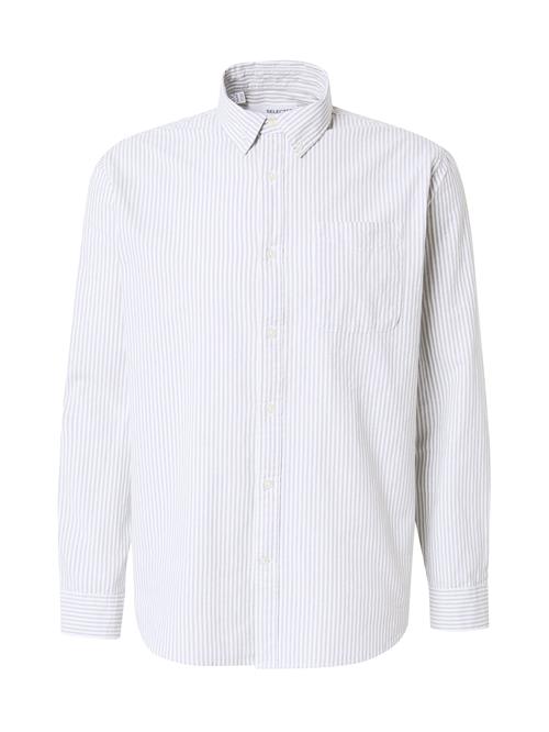 SELECTED Skjorte 'SLHMAT'  lysegrå / hvid