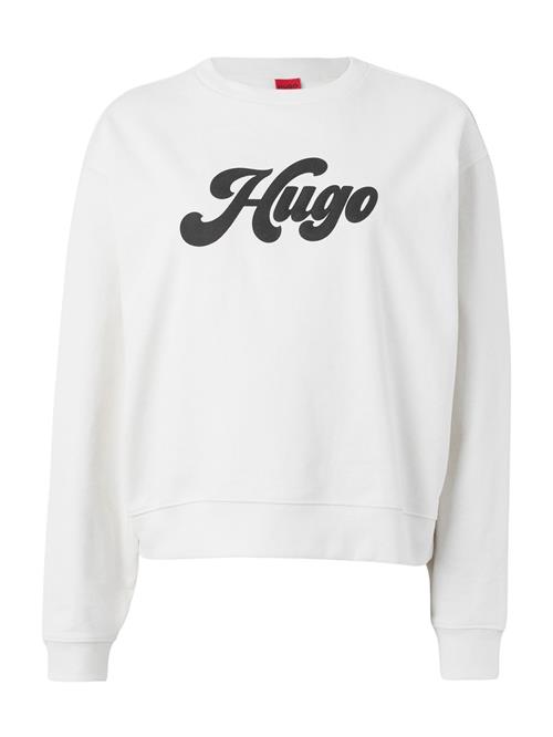 HUGO Sweatshirt 'Deroxina'  sort / hvid