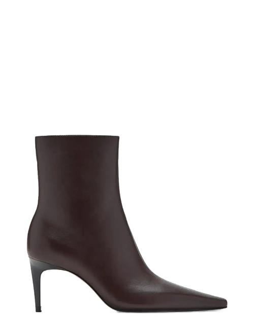 Mango | Leather Pointed Ankle Boots | 38