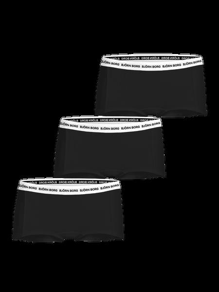Björn Borg Cotton Stretch Logo Boxer Shorts 3-pack Sort, 158-164