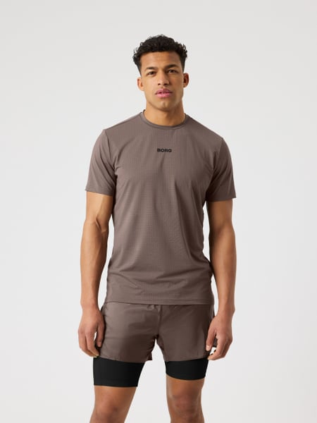 Björn Borg Borg Performance Perforated T-shirt Brun, S