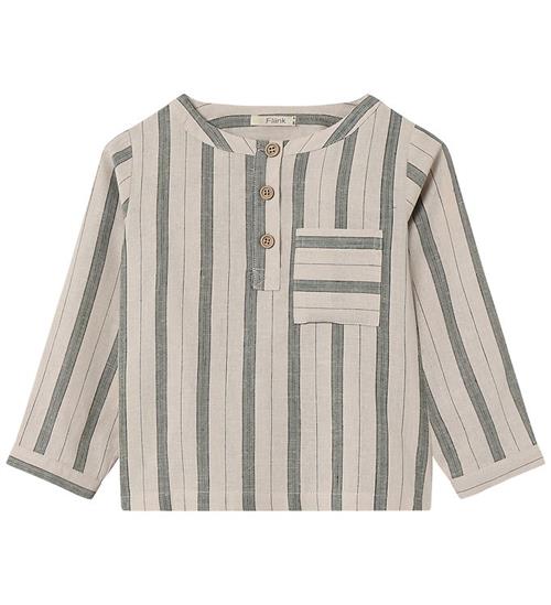 Fliink Skjorte - Viskose/Hør - Vira - Hedge Green/Sandshell