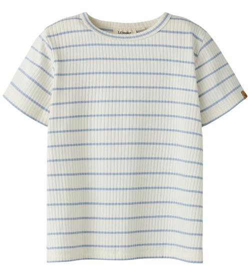 Lil Atelier T-shirt - Noos - NmmKail - Coconut Milk/Zen Blue