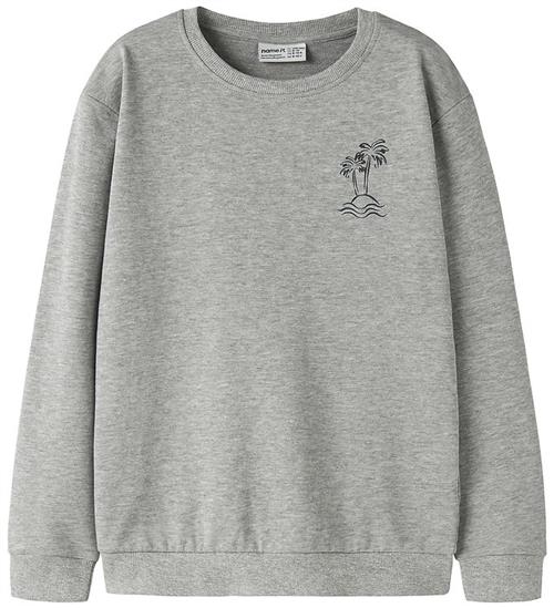 Name It Sweatshirt - NkmVasse - Grey Melange/Palm