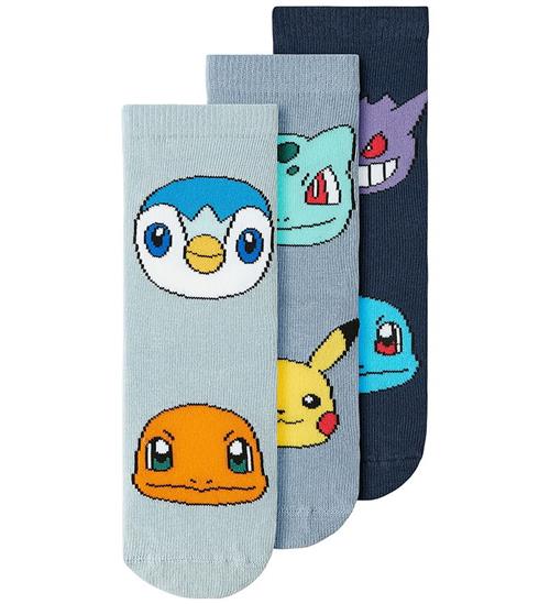 Name It Strømper - 3-pak - NmmNoris - Pokémon - Navy Blazer/Flin