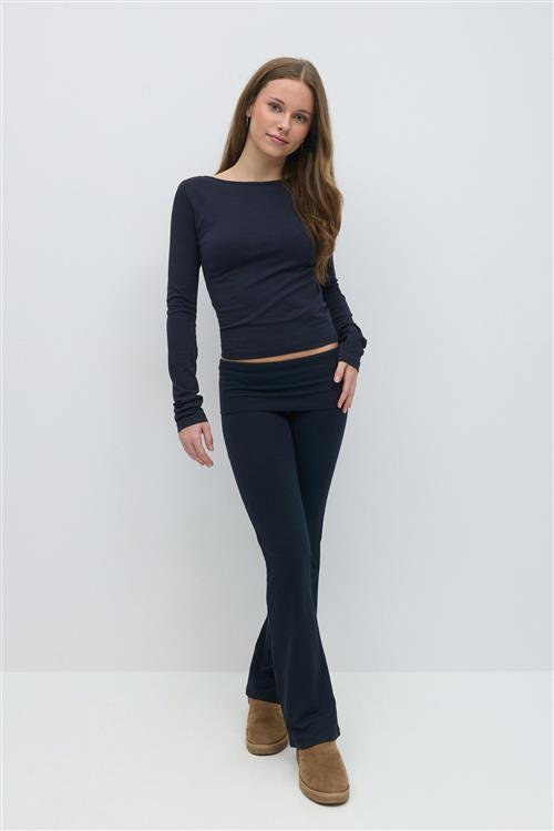 Gina Tricot - Y low waist yoga leggings - yoga pants - Blå - 134/140 - Pige