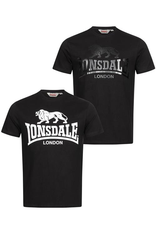 LONSDALE Bluser & t-shirts 'Kelso'  natblå / sort / hvid