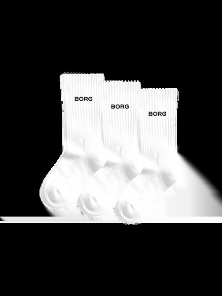 Björn Borg Essential Crew Socks 3-pack Hvid, 26-30