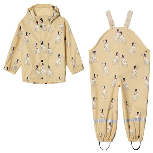 Kuling San Marino Uforet Regnsæt Pale Yellow Dalmatian Pale Yellow Dalmatian 122/128 cm Rain Gul  122/128 cm  unisex