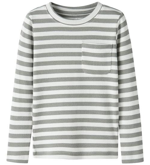 Name It Bluse - Rib - NmmDekab - Shadow/Cloud Dancer