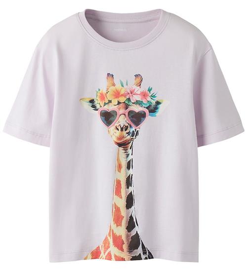 Name It T-Shirt - NkfVotea - Lavender Fog/Giraffe Sunglasses