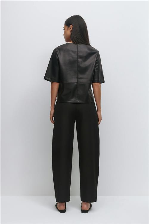 Gina Tricot - Mid waist barrel trousers - ballonbukser - Sort - 38 - Dame