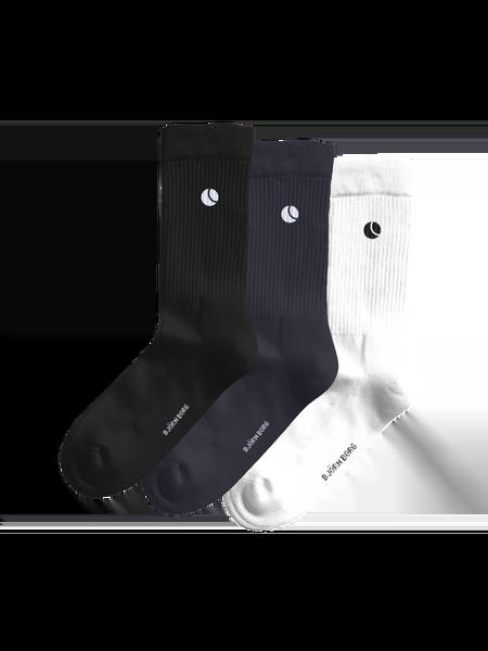 Björn Borg Classic Crew Socks 3-pack Sort, 36-40