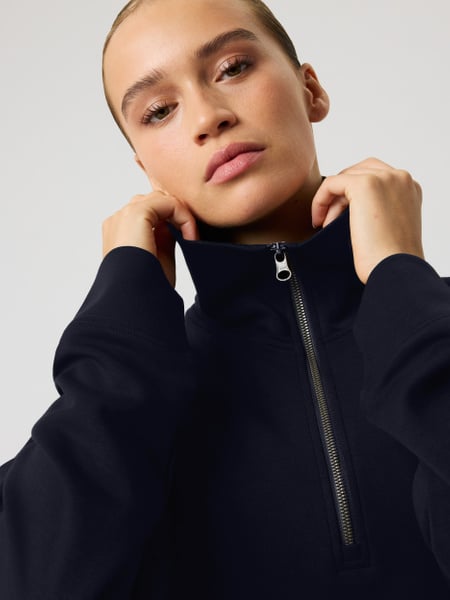 Björn Borg Studio Soft Halfzip Sweatshirt Marineblå, M