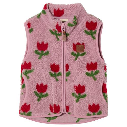Kuling Austin Pile Fleece-vest Tulips  Tulips 122 cm  Lyserød  122 cm  unisex