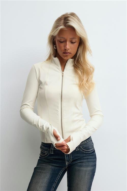 Gina Tricot - 14+ sporty jacket - jakke - Hvid - M - Dame