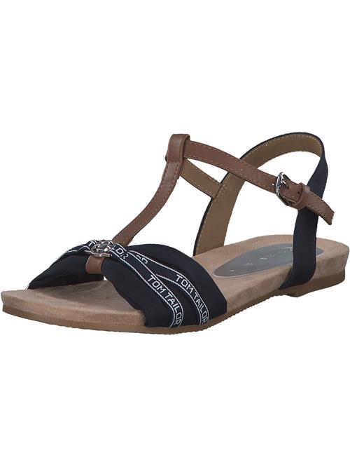 TOM TAILOR Sandaler med rem  navy / lysebrun / hvid