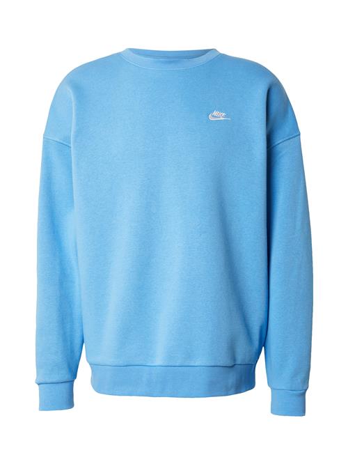 Nike Sportswear Sweatshirt 'CLUB'  azur / hvid