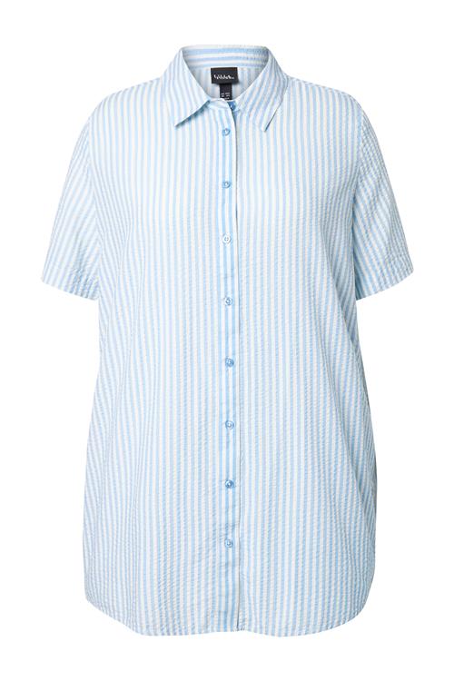 Ulla Popken Bluse  lyseblå / hvid