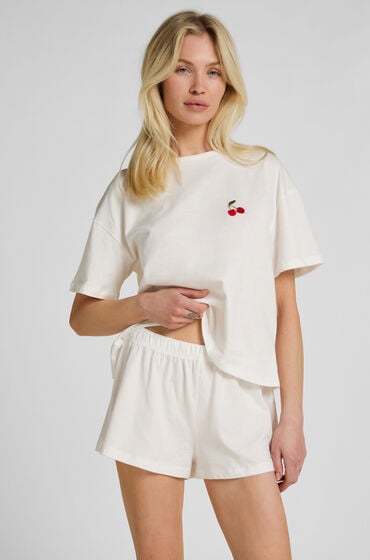 Hunkemöller Pyjamasæt Bomuld Hvid