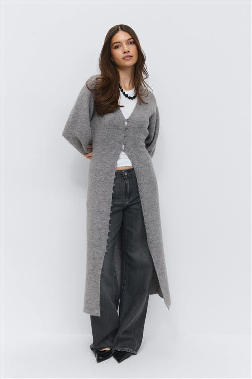 Gina Tricot - Shaped knitted dress - Strikkjoler - Grå - S - Dame