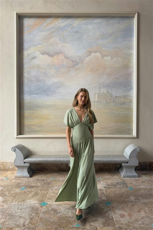 Gina Tricot - Maxi dress - Lange kjoler - Grøn - 40 - Dame