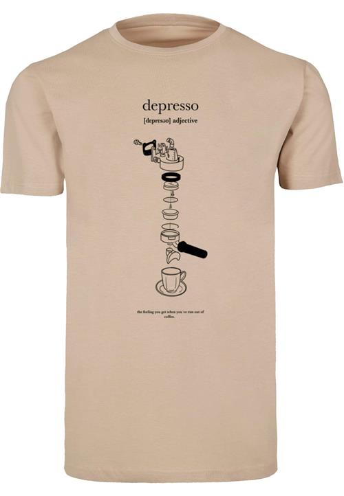 Mister Tee Bluser & t-shirts 'Depresso'  sand / sort
