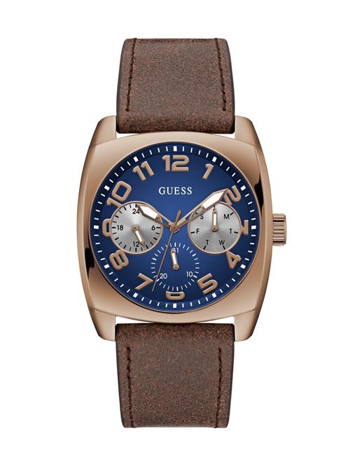 GUESS Analogt ur 'Xander'  navy / brun / bronze
