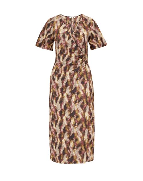 WE Fashion Kjole  pastelgul / mørkegul / magenta / sort