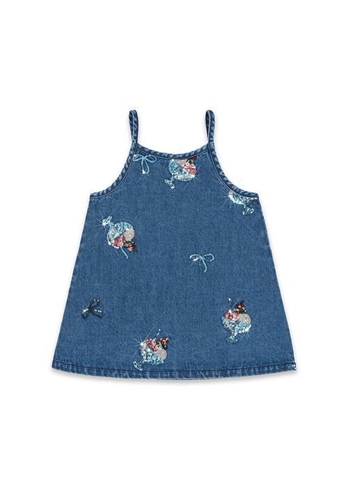 Konges Sløjd GOTS Magot Pailletstrop-kjole Gelato  Gelato 5 Y  Hvid  5 år  kvinde