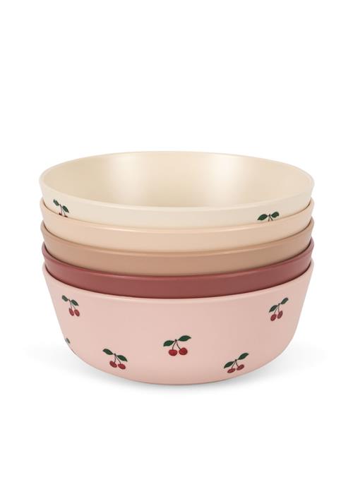 Konges Sløjd 5-pak Skål Cherry Mix  Cherry Mix One Size  Lyserød  One Size 6 months + unisex