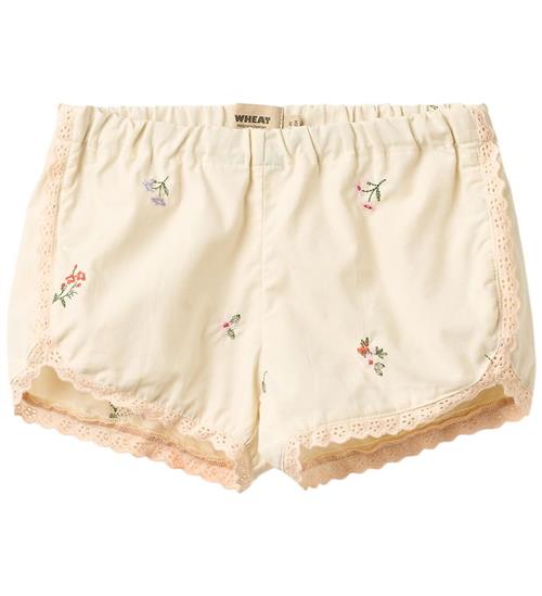 Wheat Shorts - Inger - Ivory Embroidery Flowers