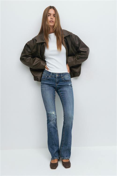 Gina Tricot - Y2k low twisted bootcut jeans - Jeans - Blå - 34 - Dame