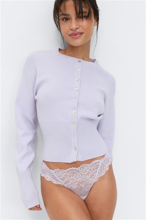 Gina Tricot - 3-pack scallop lace thong - trusser-3-pak - Lyserød - S - Dame