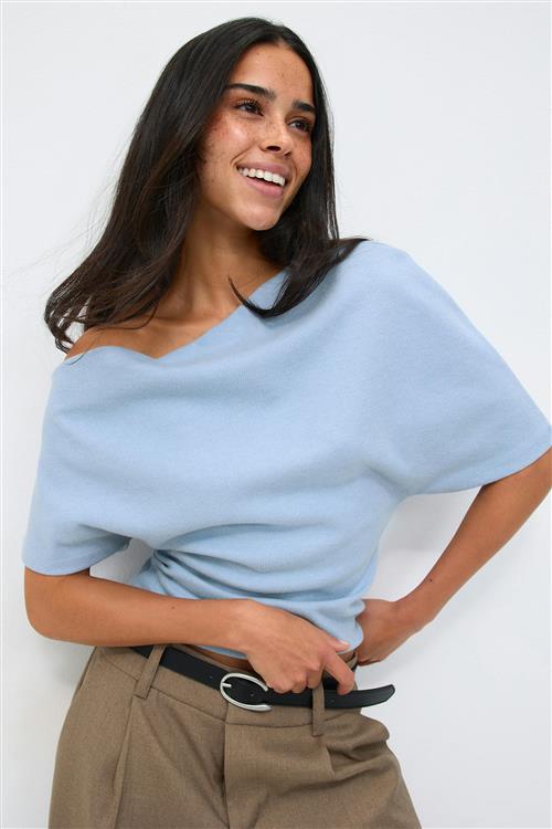 Gina Tricot - Soft asymmetric top - asymmetriske toppe - Blå - M - Dame