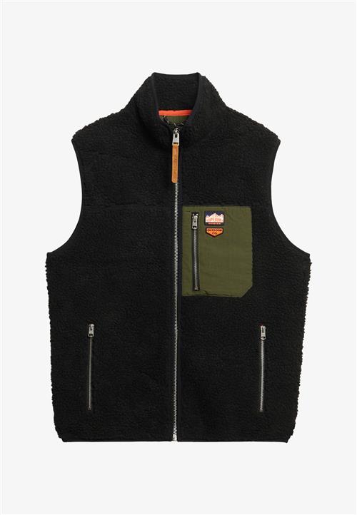Superdry & Co Vest  oliven / orange / sort / hvid