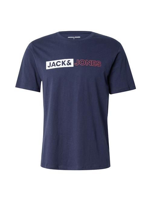 JACK & JONES Bluser & t-shirts  marin / mørkerød / hvid