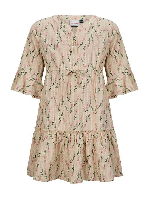 Retour Jeans Kjole 'Kristen'  sand / mørkegrøn / pink