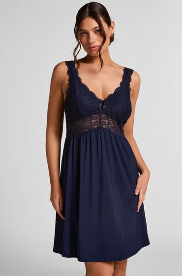 Hunkemöller Natkjole Nora Lace Blå