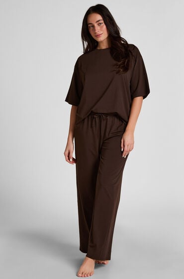 Hunkemöller Pyjamas Bukser Loose Brun