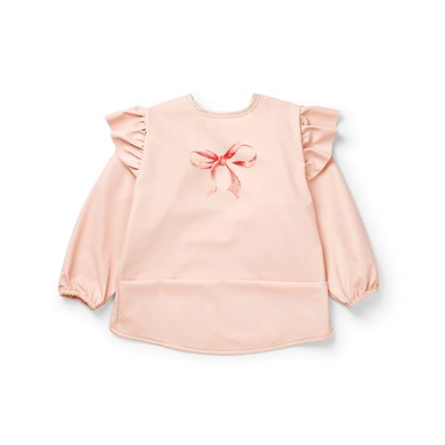 Elodie Langærmet Hagesmæk Til Baby Rosy Bow  Rosy Bow-OS  Lyserød  One Size  unisex
