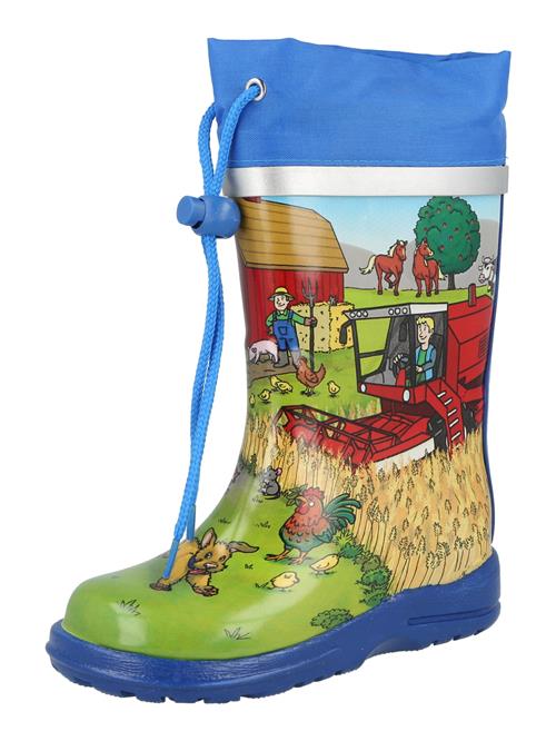 BECK Gummistøvler 'Bauernhof'  sand / royalblå / mørkegrå / grøn / rød