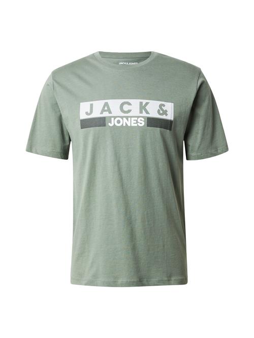 JACK & JONES Bluser & t-shirts 'JWHCORP'  oliven / hvid