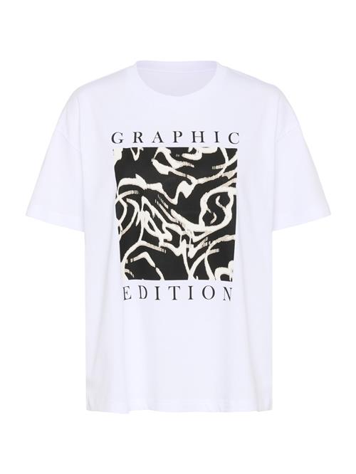 Kaffe Shirts 'KAVivie'  creme / mørkebeige / sort / hvid