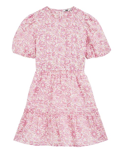 WE Fashion Kjole  gul / eosin / hvid