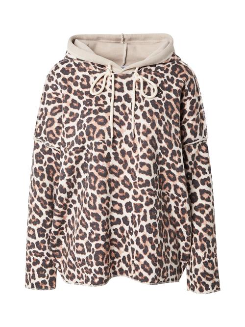 Zwillingsherz Sweatshirt 'Leo'  beige / brun / sort