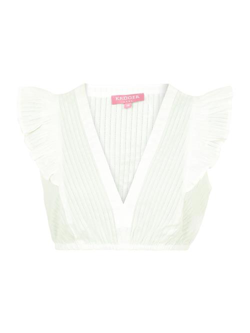 Krüger Madl Dirdnl-bluse  ecru / grøn