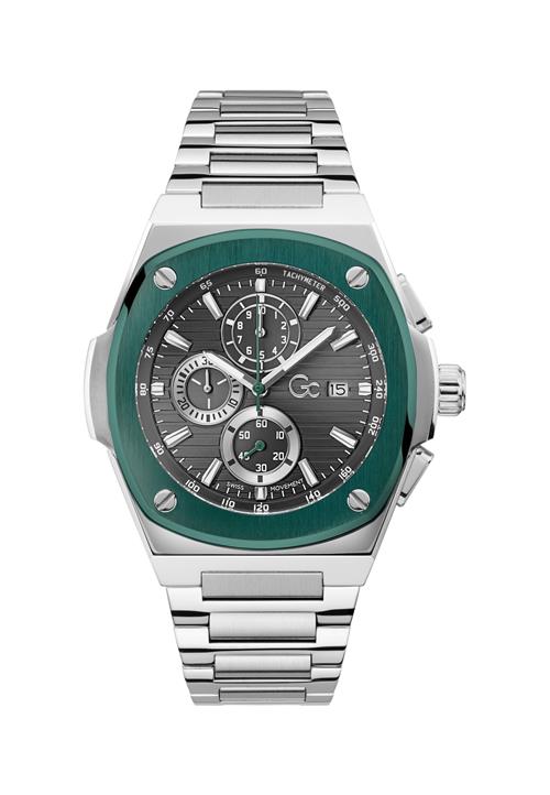 Gc Analogt ur 'Coussin Shape'  grøn / sølv