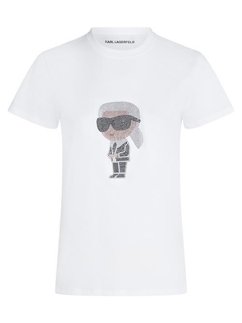 Karl Lagerfeld Shirts 'Ikon'  beige / sort / sølv / hvid