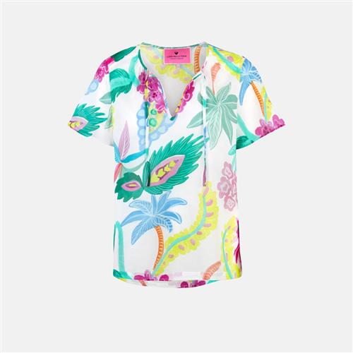 LIEBLINGSSTÜCK Bluse 'Marcellina'  royalblå / smaragd / magenta / hvid